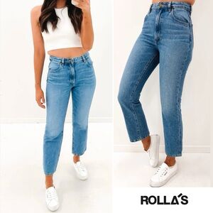 Rolla's Original Straight Jeans Santorini Blue 33 NWT